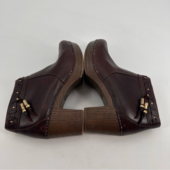 DANSKO Dabney Brown Leather Heel Boots 37 - Picture 7 of 8